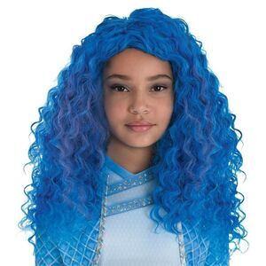 DESCENDANTS 4 The Rise of Red CHLOE WIG Child Blue Curly Hair Girls' Costume NWT
